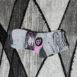 VINTAGE OMBRO HEATHERED GRAY & ASSORTED RAINBOW COLORS ANKLE SOCKS 10 PAIRS